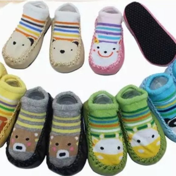 Baby Shoes Socks Animal Infant Sock Shoe Green New - Picture 8 of 16